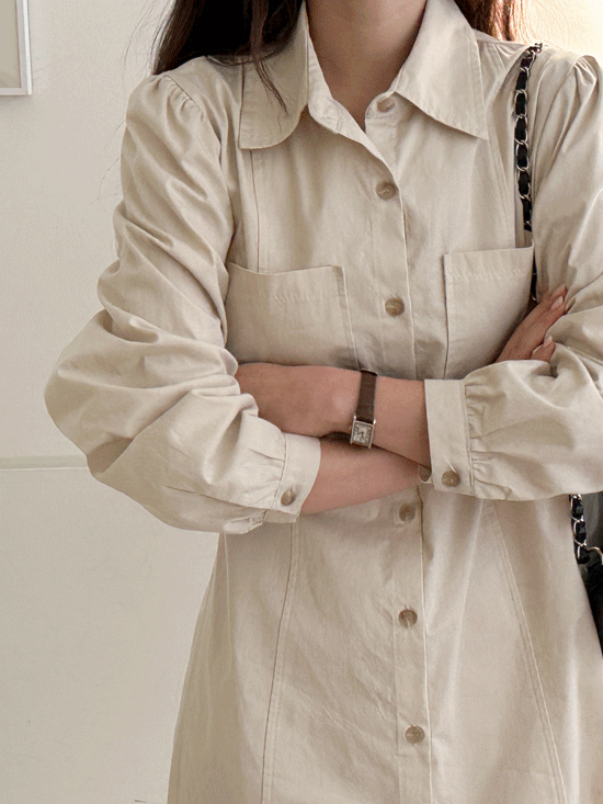 [봄원피스] 라이엘 셔츠 미니 원피스 - 4 Color (출근룩/하객룩)