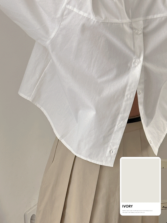 [봄셔츠/당일출발] UTMOST 모나코 뒷트임 크롭 셔츠 - 5 Color (백트임/코튼/봄신상)