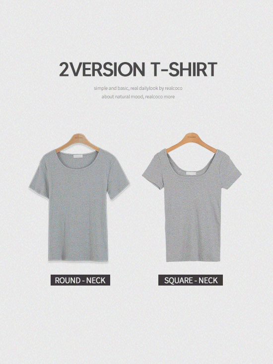 [여름티셔츠] UTMOST 소프트 여리핏 반팔 티셔츠 - 5 Color (라운드/스퀘어/코튼/하객룩/바캉스룩/휴양지룩)